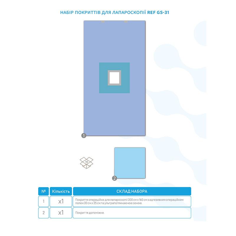 GS-31 Комплект покриттів операційних для лапароскопічних операцій, GS-31, «Meditec®»